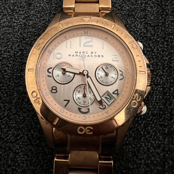 Marc by Marc Jacobs Rose Gold Rock Chronograph Watch - unisex main image 5